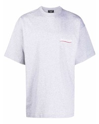 Мужская серая футболка с круглым вырезом от Balenciaga