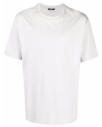 Мужская серая футболка с круглым вырезом от Balmain