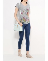 Женская серая футболка с круглым вырезом от Baon