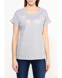 Женская серая футболка с круглым вырезом от Baon