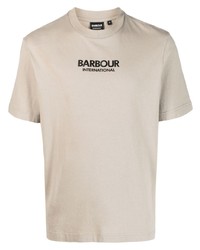 Мужская серая футболка с круглым вырезом от Barbour International