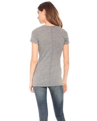 Женская серая футболка с круглым вырезом от Daftbird