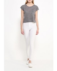 Женская серая футболка с круглым вырезом от Befree