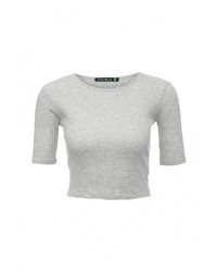 Женская серая футболка с круглым вырезом от Befree