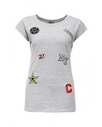 Женская серая футболка с круглым вырезом от Besh