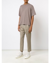 Мужская серая футболка с круглым вырезом от 321