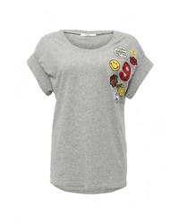 Женская серая футболка с круглым вырезом от Bright Girl