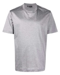 Мужская серая футболка с круглым вырезом от Brioni