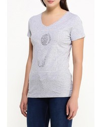 Женская серая футболка с круглым вырезом от Broadway