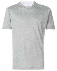 Мужская серая футболка с круглым вырезом от Brunello Cucinelli