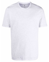 Мужская серая футболка с круглым вырезом от Brunello Cucinelli