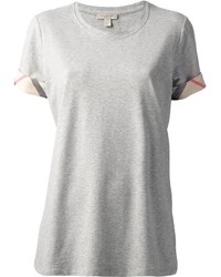 Женская серая футболка с круглым вырезом от Burberry