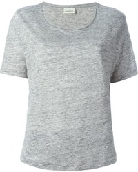 Женская серая футболка с круглым вырезом от By Malene Birger