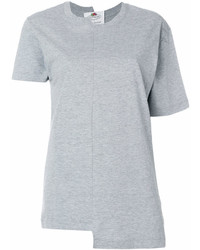 Женская серая футболка с круглым вырезом от Cédric Charlier