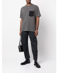 Мужская серая футболка с круглым вырезом от John Elliott