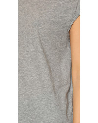 Женская серая футболка с круглым вырезом от James Perse