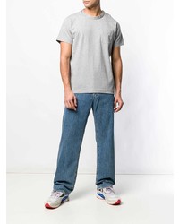 Мужская серая футболка с круглым вырезом от Sacai