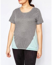 Женская серая футболка с круглым вырезом от Junarose