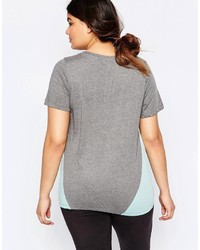 Женская серая футболка с круглым вырезом от Junarose