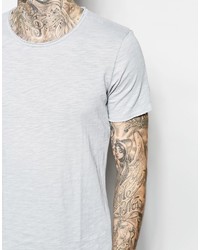 Мужская серая футболка с круглым вырезом от Sisley