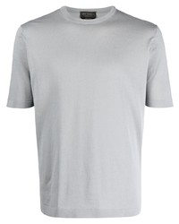 Мужская серая футболка с круглым вырезом от Dell'oglio