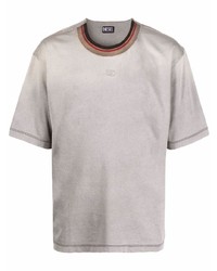 Мужская серая футболка с круглым вырезом от Diesel