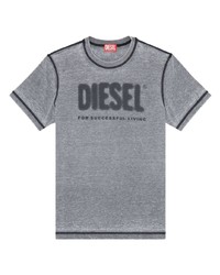 Мужская серая футболка с круглым вырезом от Diesel