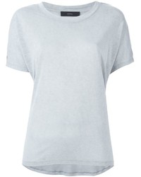Женская серая футболка с круглым вырезом от Diesel