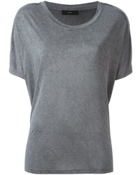 Женская серая футболка с круглым вырезом от Diesel
