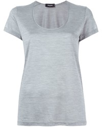 Женская серая футболка с круглым вырезом от Dsquared2