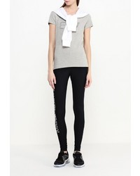 Женская серая футболка с круглым вырезом от EA7