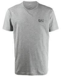 Мужская серая футболка с круглым вырезом от Ea7 Emporio Armani
