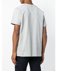 Мужская серая футболка с круглым вырезом от AMI Alexandre Mattiussi