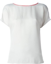 Женская серая футболка с круглым вырезом от Emporio Armani