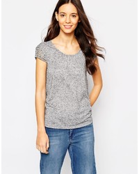 Женская серая футболка с круглым вырезом от Esprit