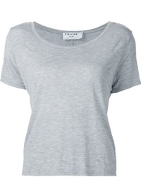 Женская серая футболка с круглым вырезом от Frame