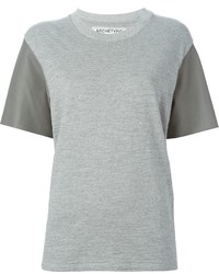 Женская серая футболка с круглым вырезом от Golden Goose Deluxe Brand