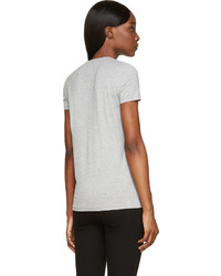 Женская серая футболка с круглым вырезом от Acne Studios