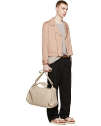 Мужская серая футболка с круглым вырезом от Robert Geller