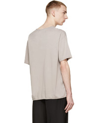 Мужская серая футболка с круглым вырезом от Robert Geller