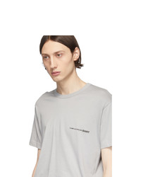 Мужская серая футболка с круглым вырезом от Comme Des Garcons SHIRT