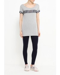 Женская серая футболка с круглым вырезом от Grishko