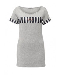 Женская серая футболка с круглым вырезом от Grishko