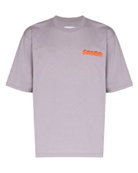 Мужская серая футболка с круглым вырезом от Heron Preston for Calvin Klein