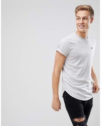 Мужская серая футболка с круглым вырезом от Hollister