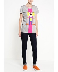 Женская серая футболка с круглым вырезом от Iceberg