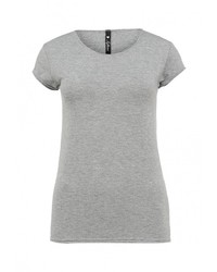 Женская серая футболка с круглым вырезом от Influence