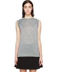 Женская серая футболка с круглым вырезом от Isabel Marant