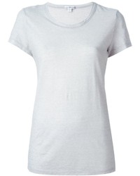 Женская серая футболка с круглым вырезом от James Perse