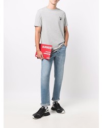 Мужская серая футболка с круглым вырезом от Karl Lagerfeld